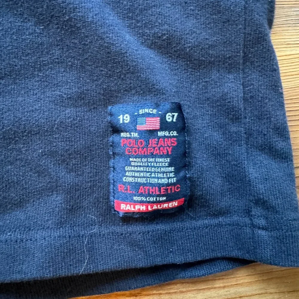 Vintage Ralph Lauren Polo Jeans Co Pullover LS 3D Hockey Football Style Sz Large